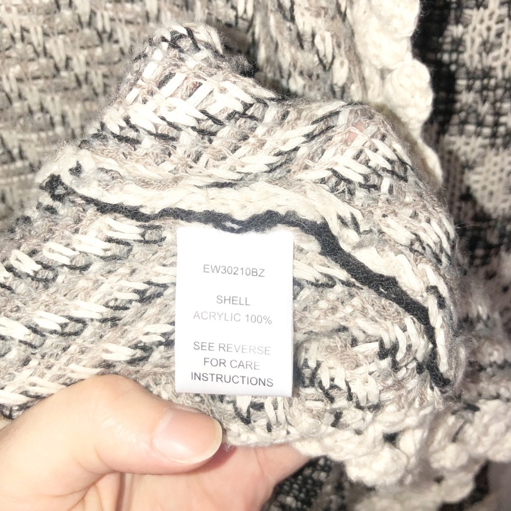 En Creme Open Knit Boho Crochet Cardigan Sweater Small Cottagecore Coquette - Picture 5 of 5